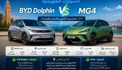ما الافضل BYD Dolphin أم MG4 2027؟ مقارنة المدى والسعر والمميزات